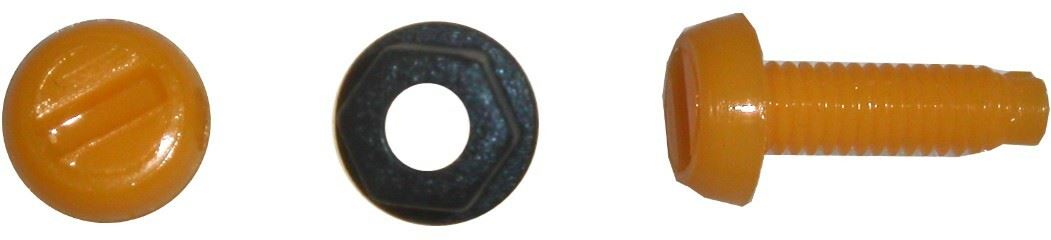 Bolts Number Plate Yellow (Per 100)