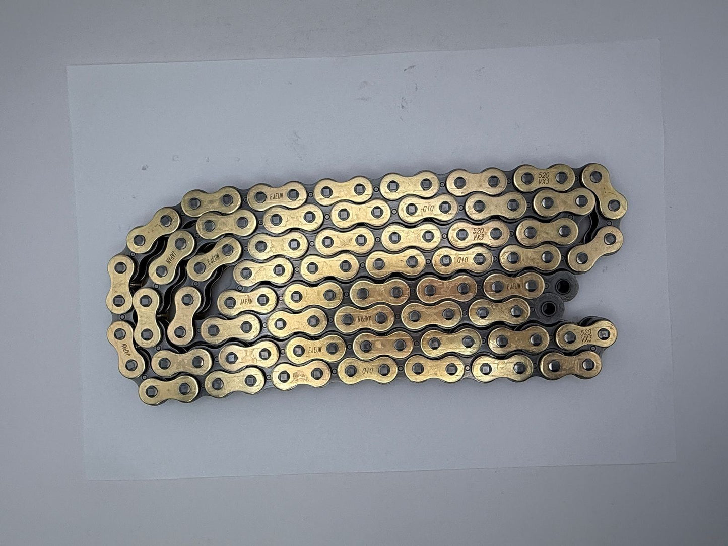 DID Chain Heavy Duty X-Ring Gold (G&B) VX3 520-100L (36.5KN) (DJ Dual Press Split Link & Rivet Link)