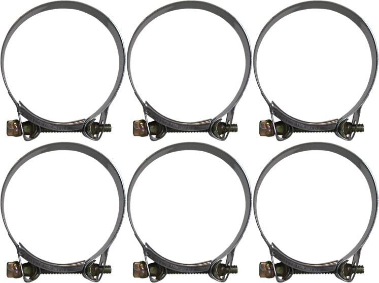 Exhaust Clamp 74-79mm Stainless Steel With Zinc Bolt