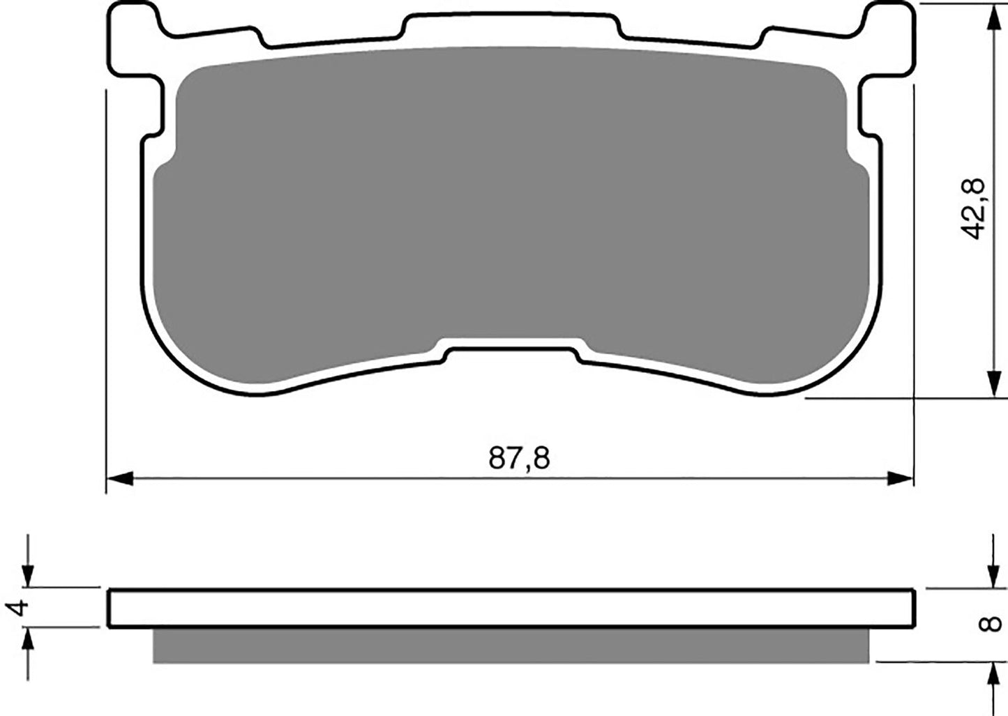 Goldfren Brake Pads AD353, FA641/4 (4 pads in a pack)