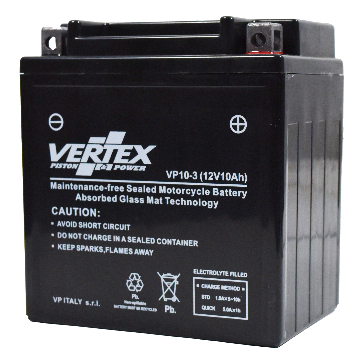 Vertex VP10-3 Battery Replaces CB10L-A2,CB10L-B2,12N10-3B