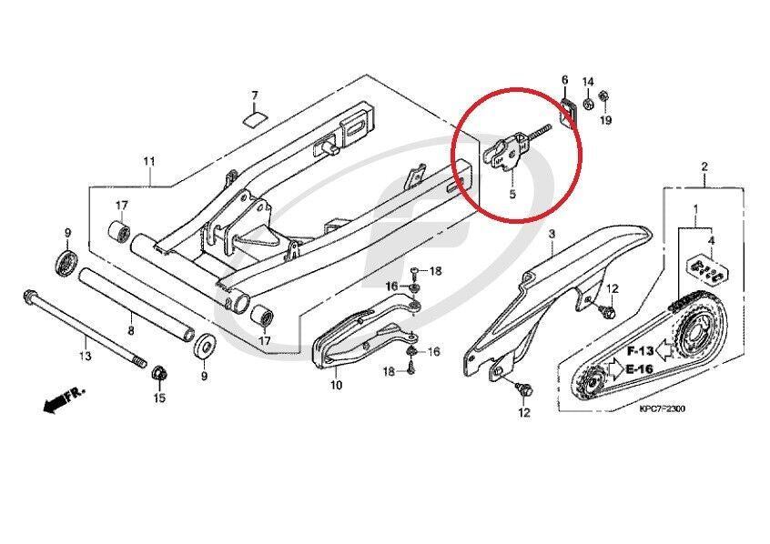 Genuine Chain Adjuster For Honda 2011 Varadero 125 40543-KPC-870 - 1 Adjuster
