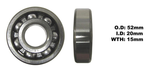 Bearing 6304(I.D 20mm x O.D 52mm x W 15mm)
