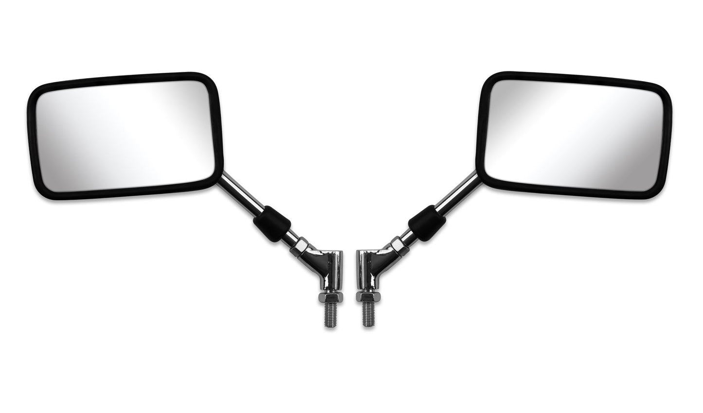 Mirrors 10mm Chrome Rectangle Left & Right Suzuki
