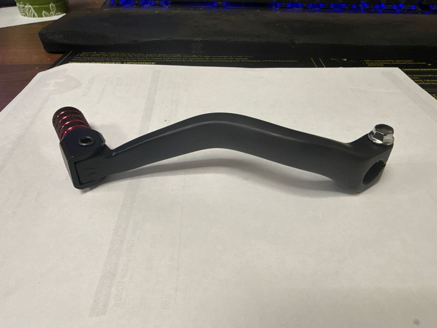 Gear Lever Alloy Black with Red Tip Honda CR250R 04-07