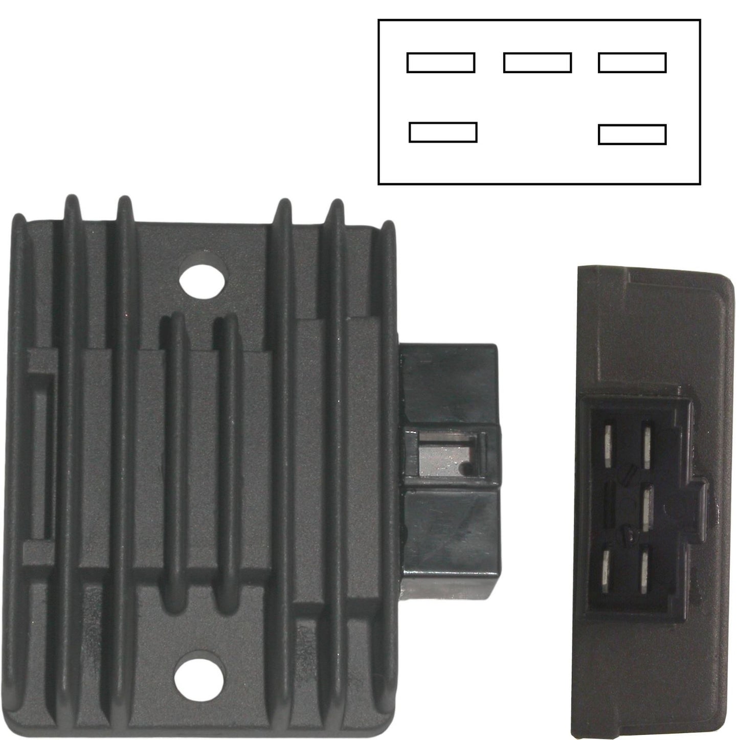 TourMax Regulator/Rectifier Kawasaki KLR250, KLR600 5 Pins SH561-12 OE Ref: 21066-1052