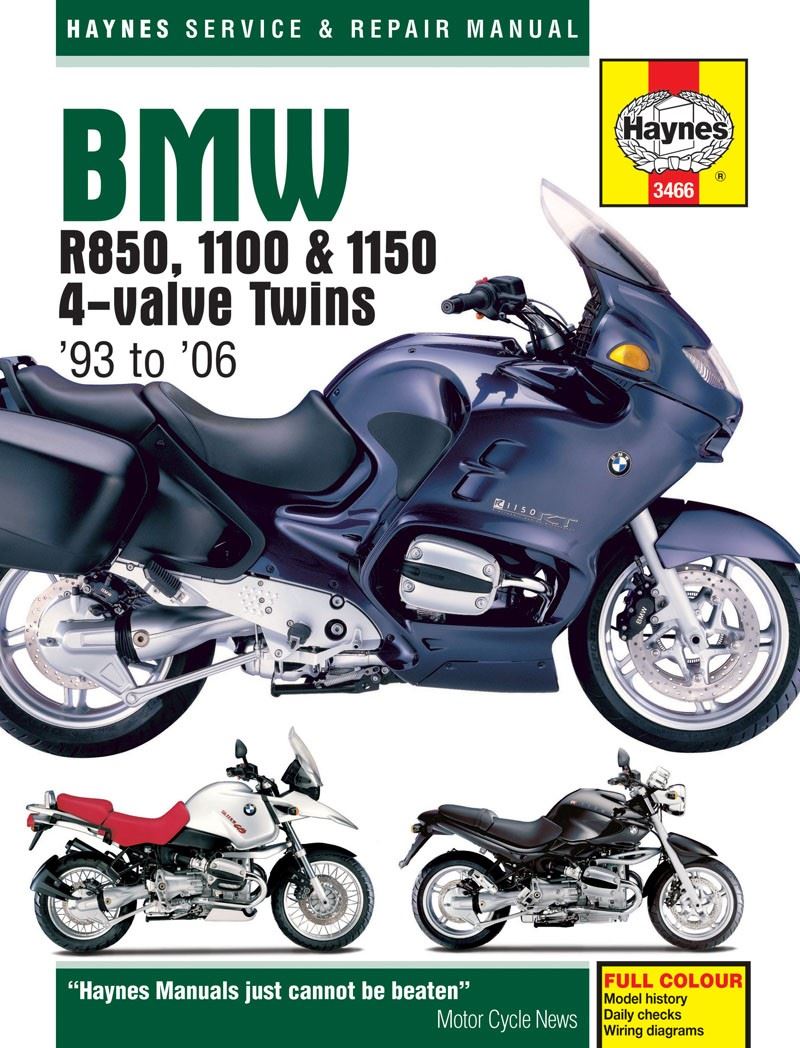 Haynes Manual BMW R850, R1100 & R1150 4 Valve Twins 93-06