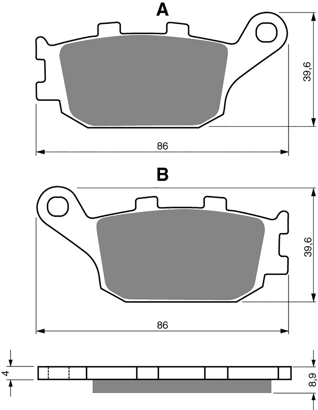 Goldfren Brake Pads AD021, VD163, FA174, FDB754, SBS670