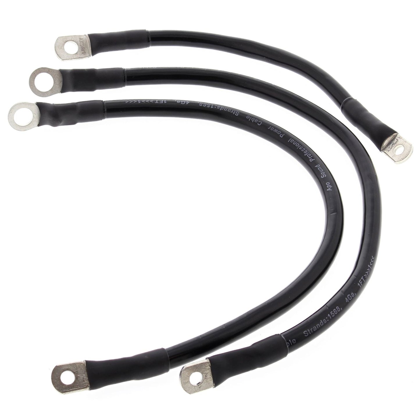 Battery Cable Kit Black Harley FLH Electra Glide 66-77, FLH Electra Glide 78-79