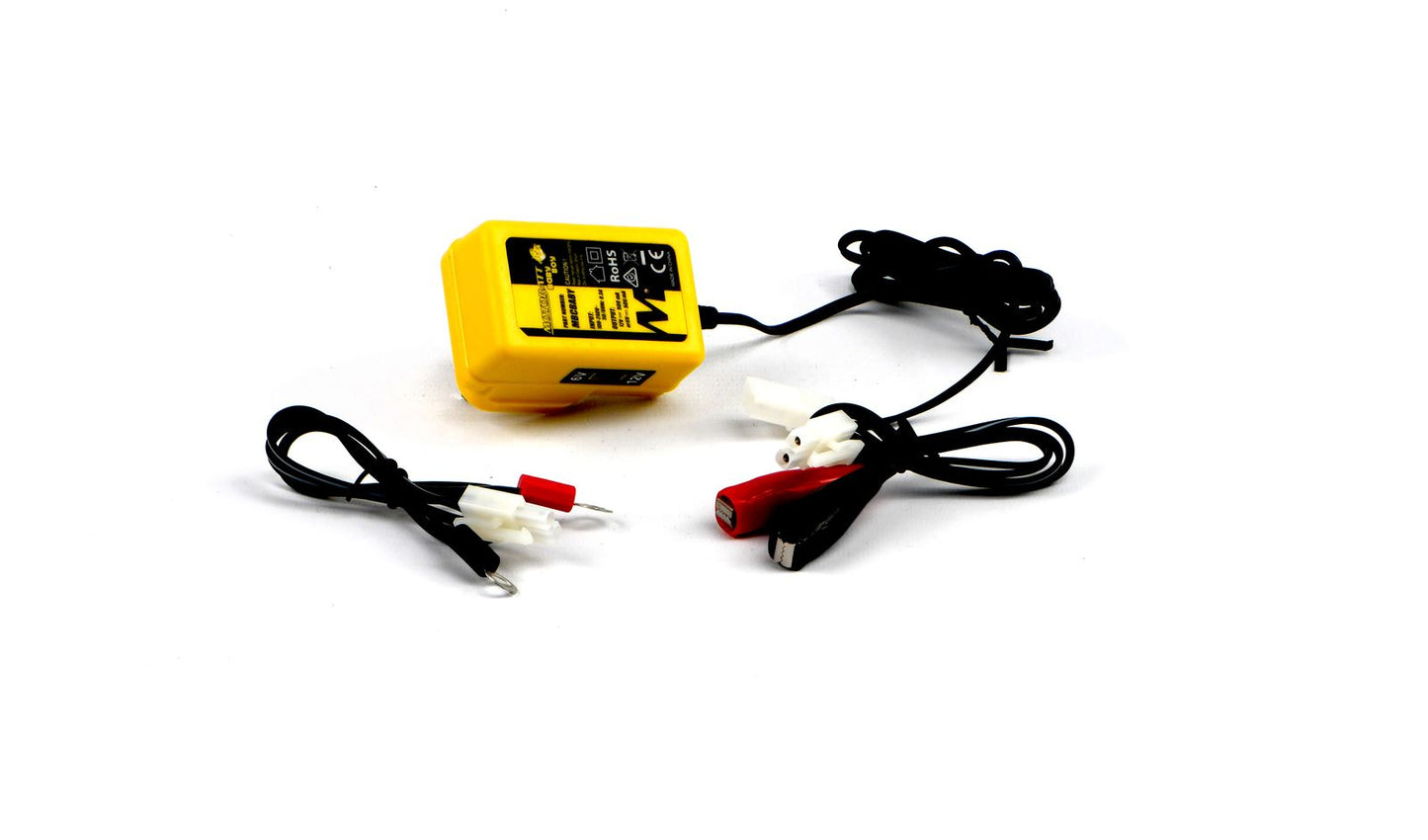 Motobatt MBBABY 6v & 12v Baby Boy Battery Charger, Auto Cut Off 500ma, Upto 20Ah Batteries