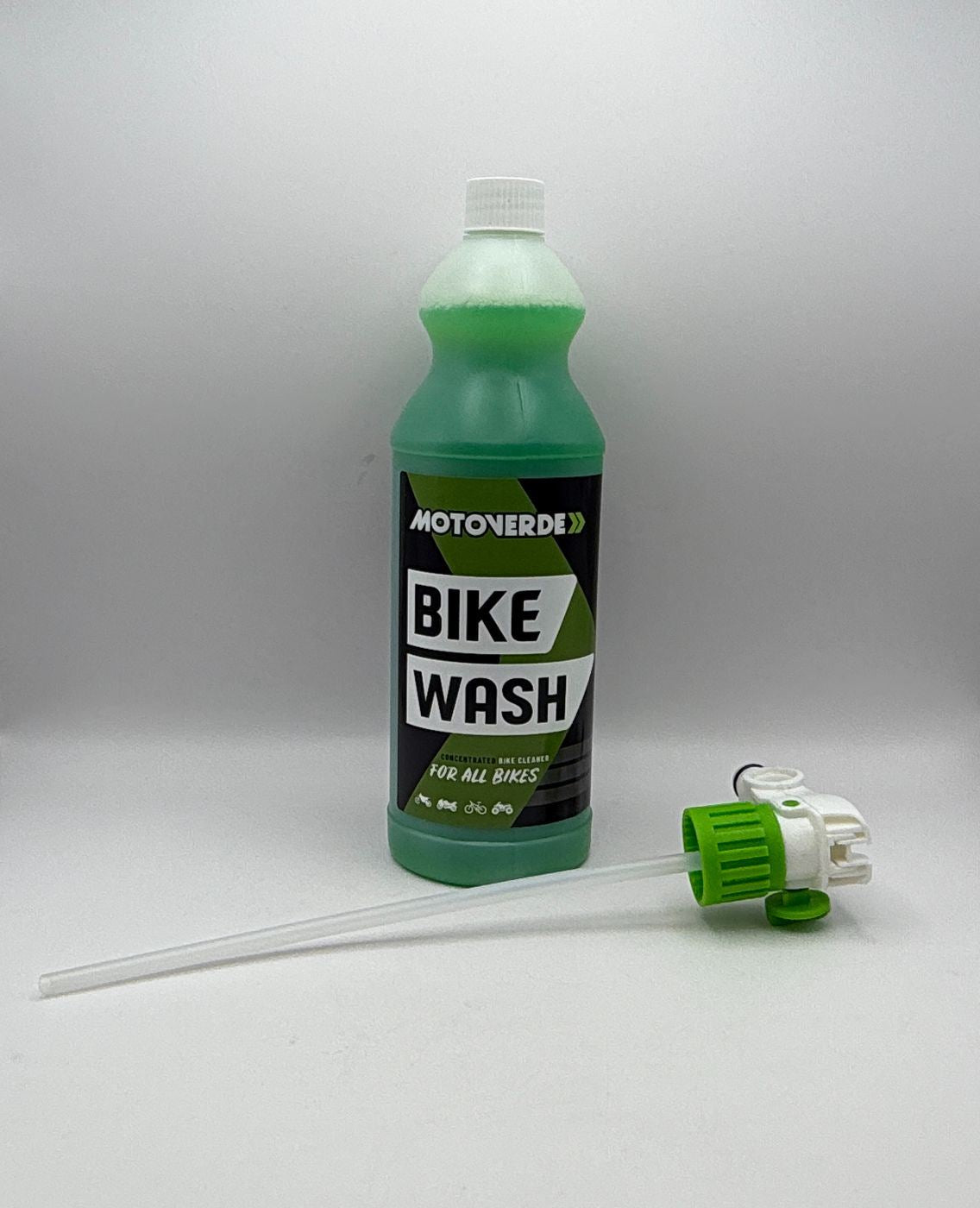 Motoverde Pro Green Bike Wash Concentrate with Hose Pipe Mixer Sprayer 1L (15)