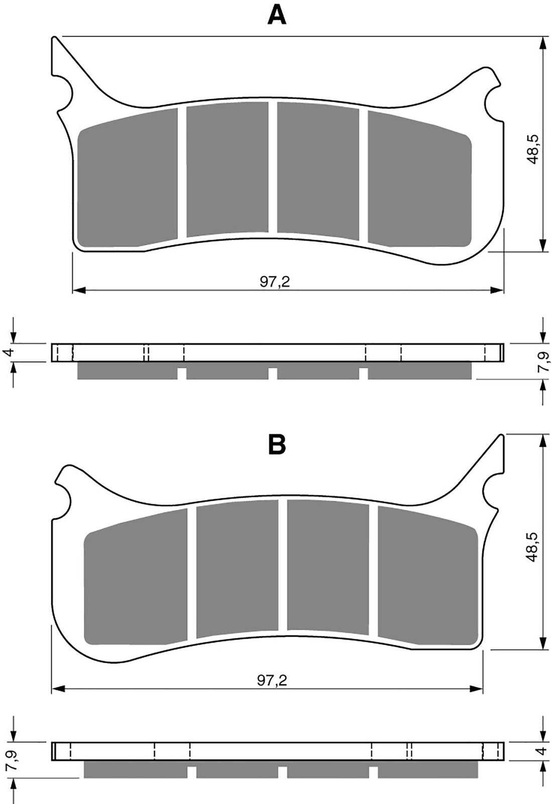 Goldfren Brake Pads GP5-212, FA406, MXS406 Husaberg FS, KTM SMR450/525 04