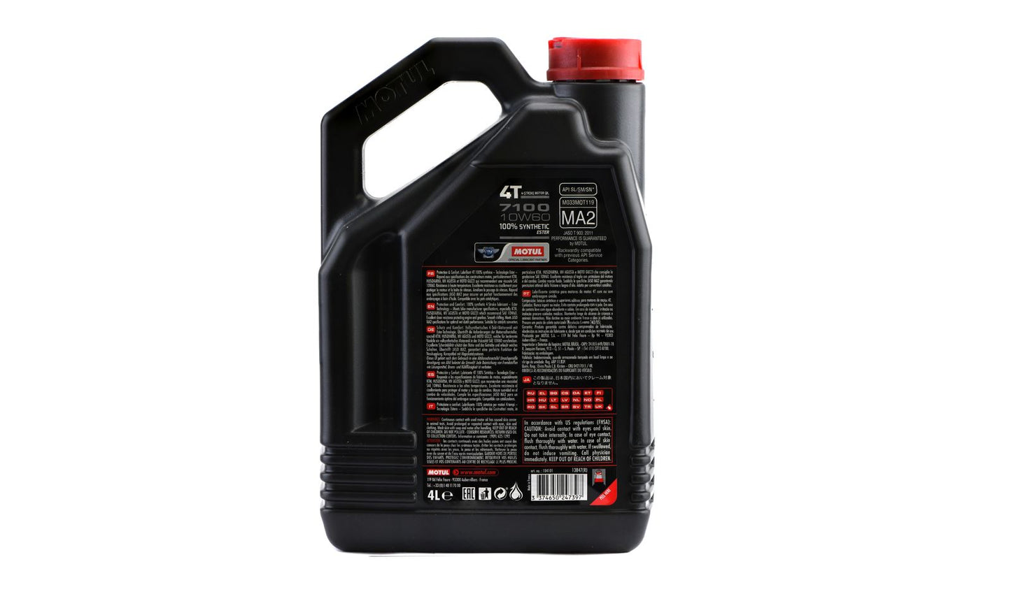 Motul 7100 10w60 4T 100% Synthetic 4 Litre