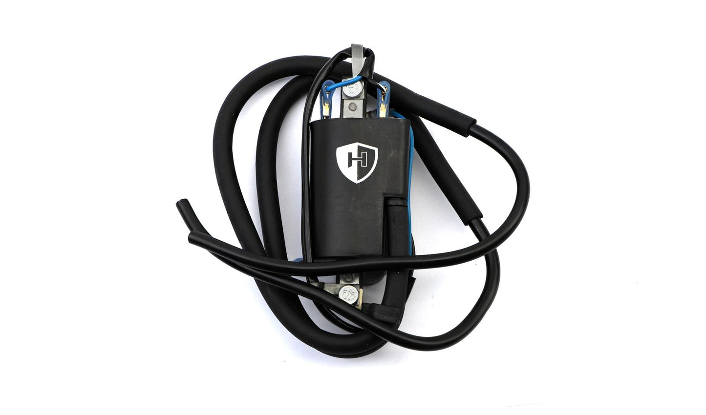Ignition Coil 6v Points Twin Lead 2 Wires (100mm Centres) (P:2.33Oh, S: 17..50KOh)