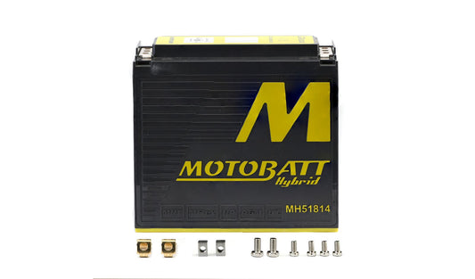 Motobatt Hybrid Battery MH51814 Lithium, Lead Acid Hybrid 12v CA:500A L:186xH:171xW:82