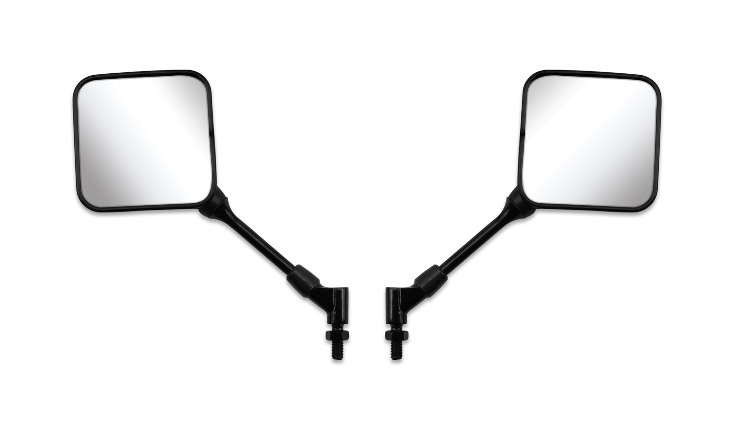 Mirrors Left & Right 10mm Black Rectangle Suzuki TS125R