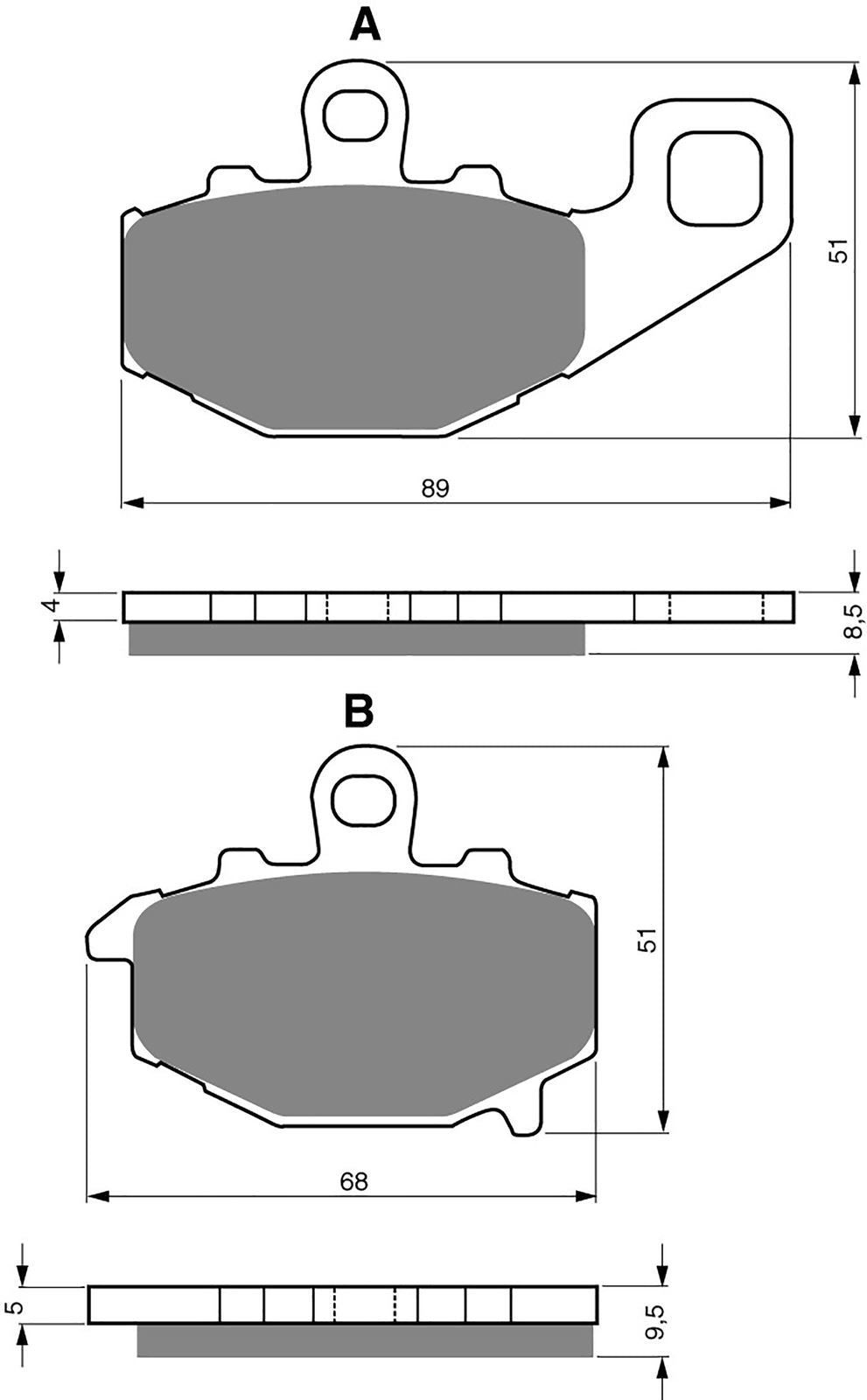 Goldfren Brake Pads AD093, VD434, FA192, FDB2012/R, SBS687