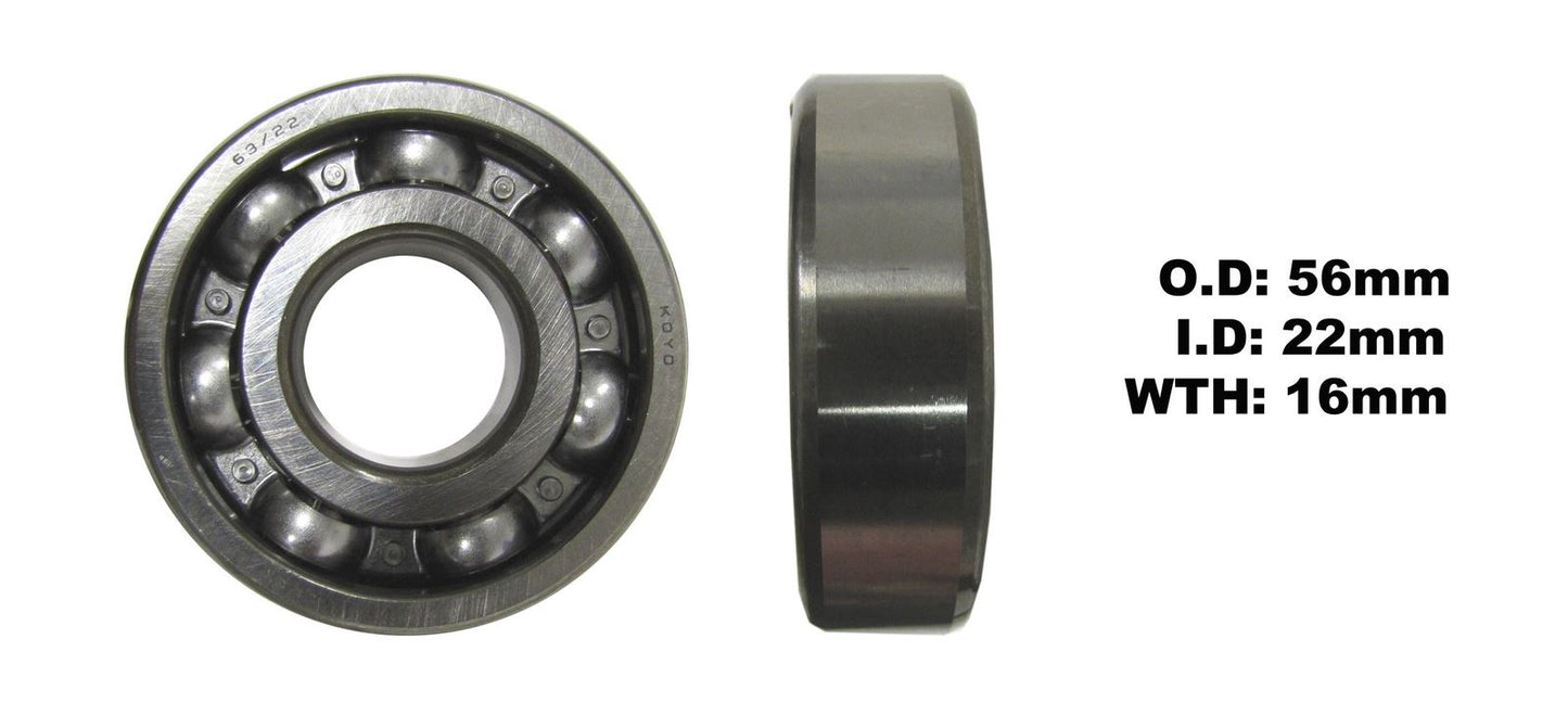 Koyo Bearing 63/22-C3 (ID:22mm x OD:56mm x W:16mm)