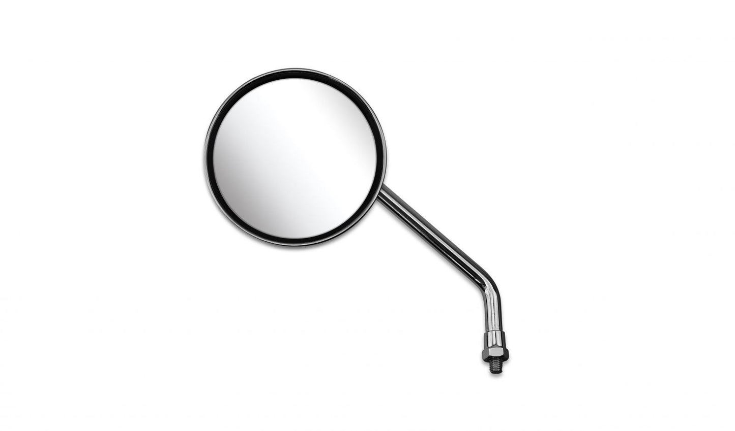 Mirror Left 10mm Chrome Round Early Honda Style (E-Marked)