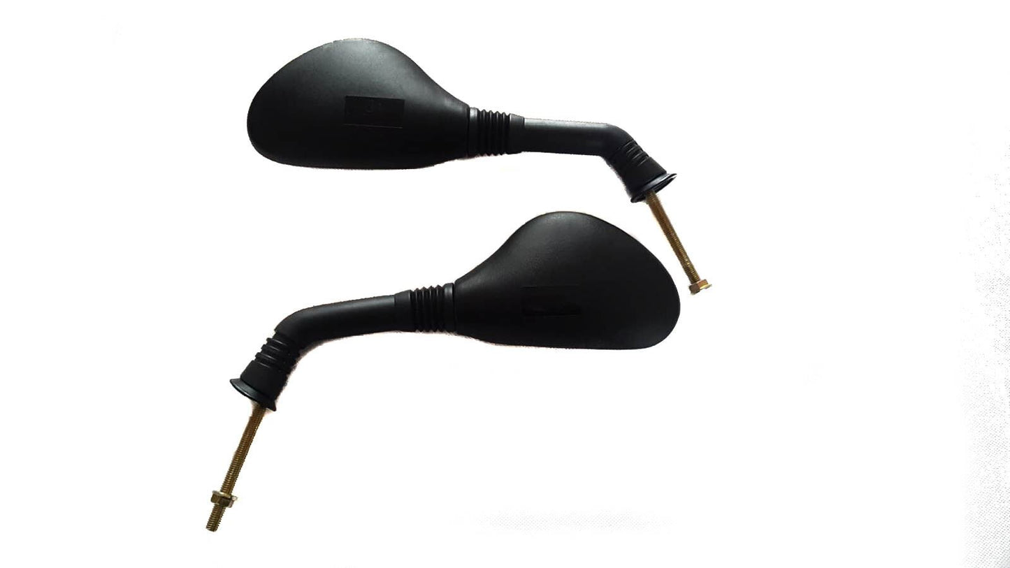 Mirrors 8mm Black Rounded Left & Right Peugeot Speedfight 97