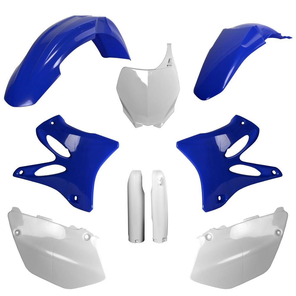POLISPORT PLASTIC KIT + FORK GUARDS YAMAHA YZ125 06-07, YZ250 06-07, OEM STYLE