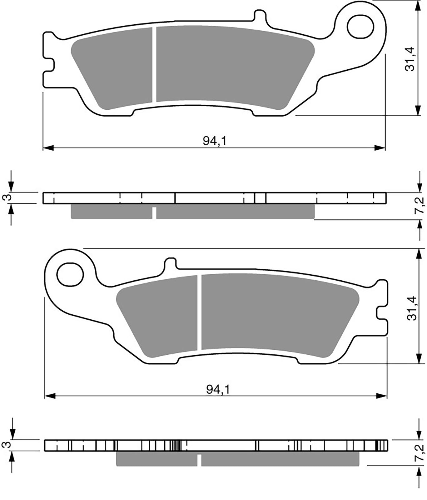 Goldfren Brake Pads Brake Pads K1-248,FA450,SBS840,DP983 YZ250F 07 Front