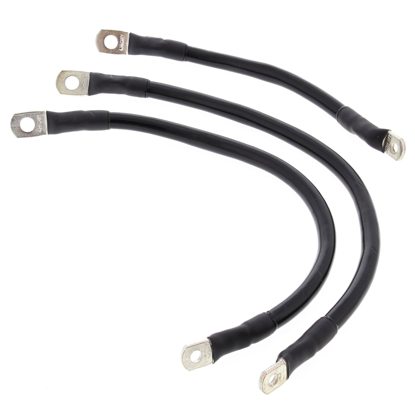 Battery Cable Kit Black Harley FLHP Police Road King 2007, FLHPE Police Road King 2007, FLHPEI Police Road King 2003, FLHPI Police Electra Glide STD 2003, FLHR Road King 94-98, FLHR Road King 00-06, FLHR Road King 07-08, FLHR Road King Classic 19
