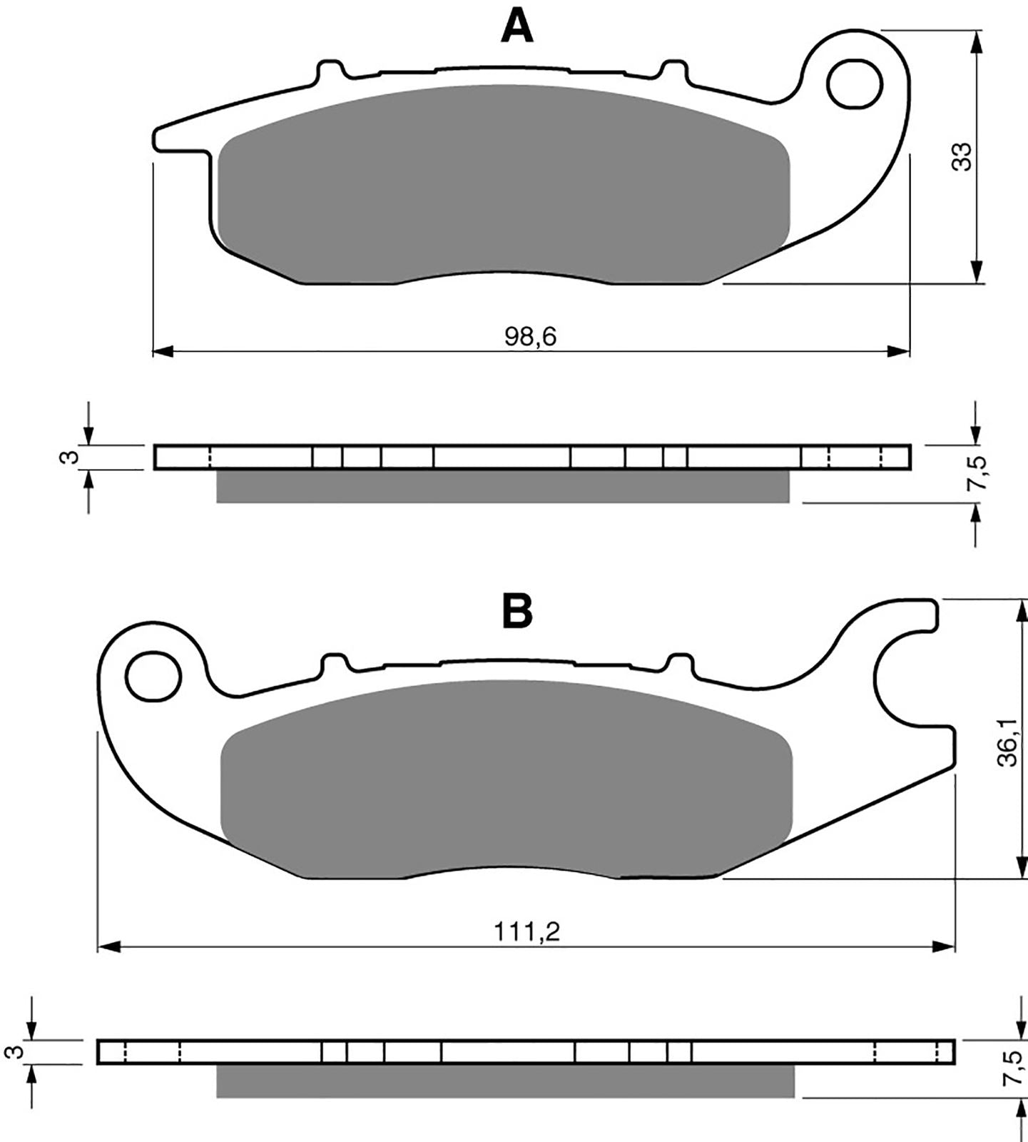 Goldfren Brake Pads S33-210, FA375, FDB2169