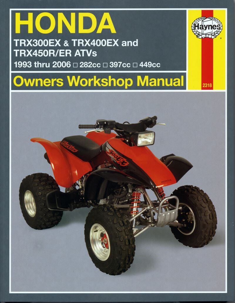 Haynes Manual Honda TRX300EX 93-06, TRX400EX 99-06, TRX450R, ER 04-06