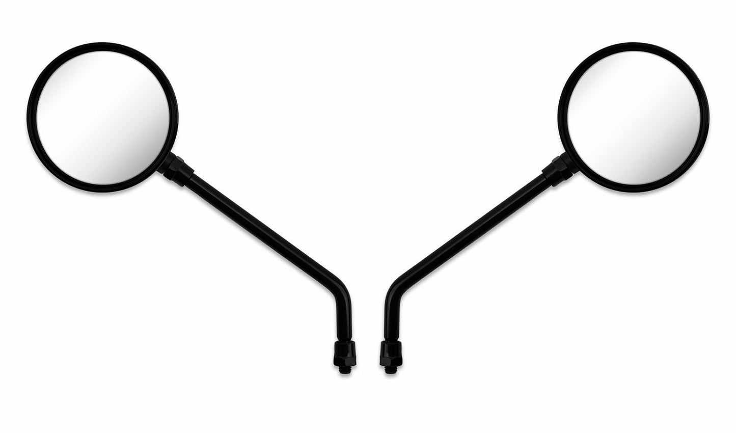 Mirrors Left & Right 10mm Black Round Kawasaki Z's Style