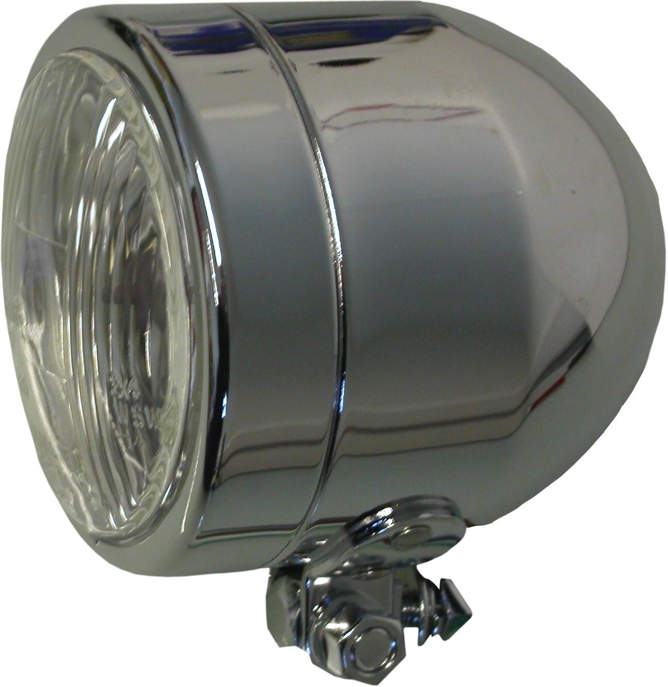 Headlight Complete Chrome Bottom Mount 4.5"(E Marked)