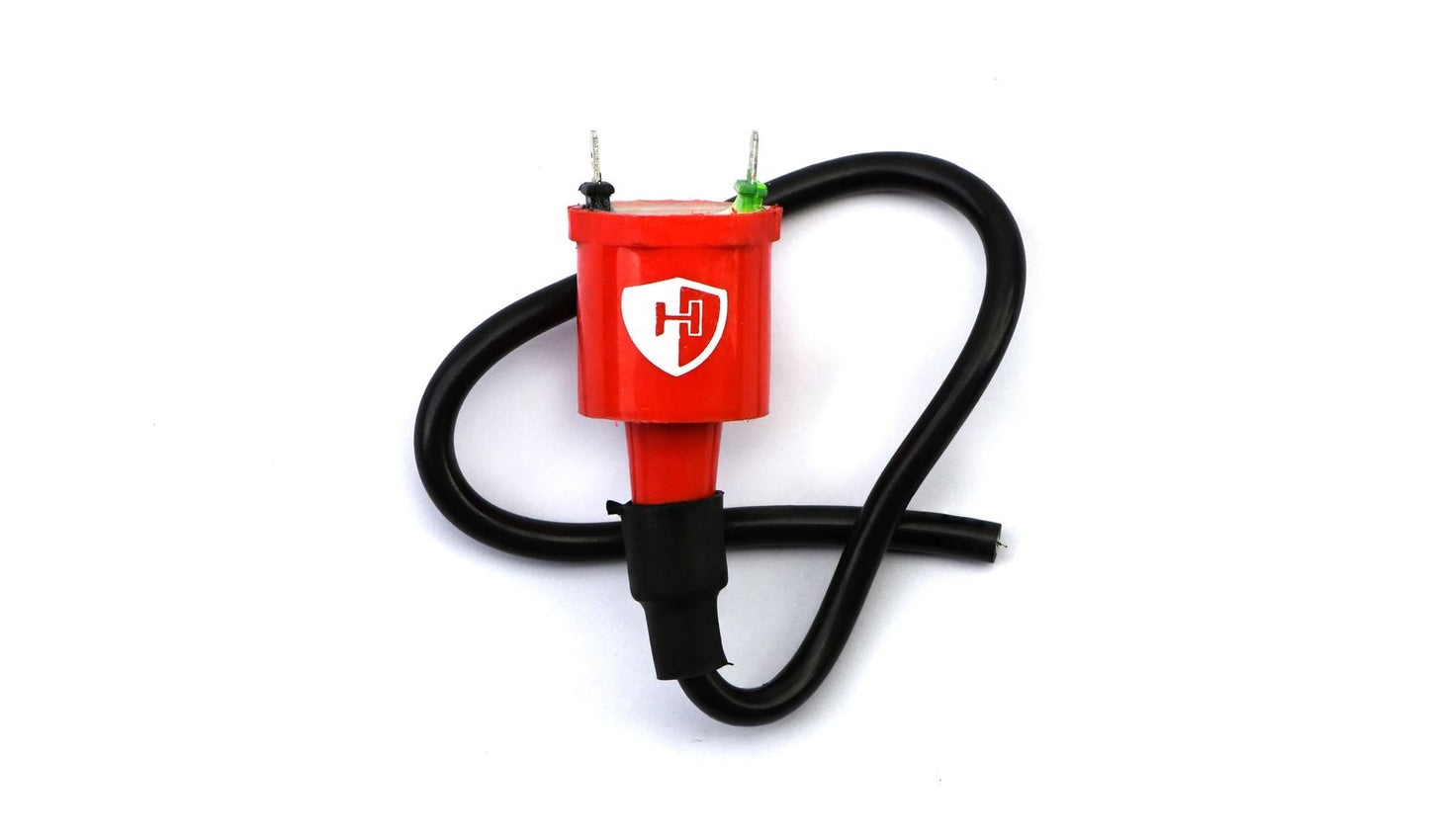 Ignition Coil 6v or 12v CDI Single 2 Spades (Red) (P: 0.3Oh, S: 2.20KOh)