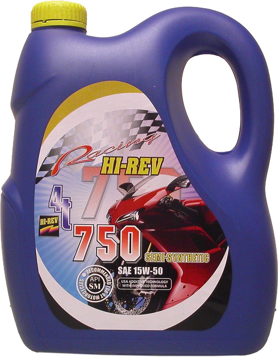 Hi-Rev 750 Super 4T semi synthetic 15w/50 4 stroke oil (4 Lts)
