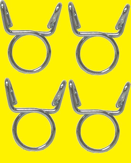 4x MOTORCYCLE FUEL PETROL LINE HOSE PIPE CLIPS CLAMPS WIRE 16MM