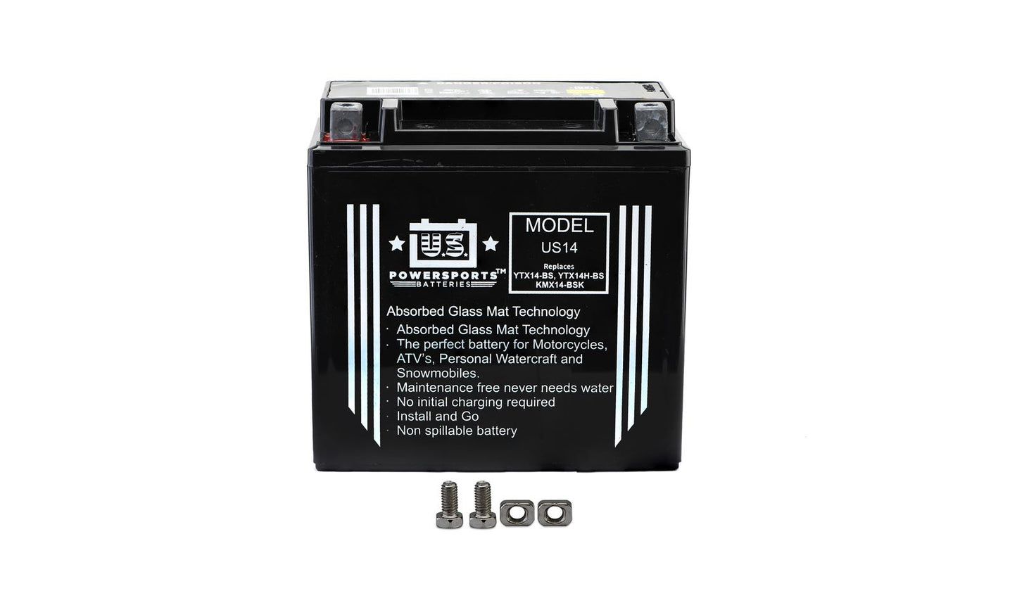 MTX Power Battery XT14H Sealed 12v 14.0AH CCA:200A L:150mm H:146mm W:87mm CTX14-BS, KMX14-BSK, CTX14H-BS, US14