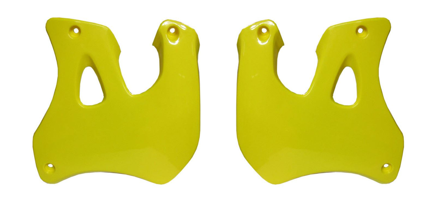 Radiator Scoops (Yellow) (Pair) For Suzuki RM 125 (UK) 1996-1998