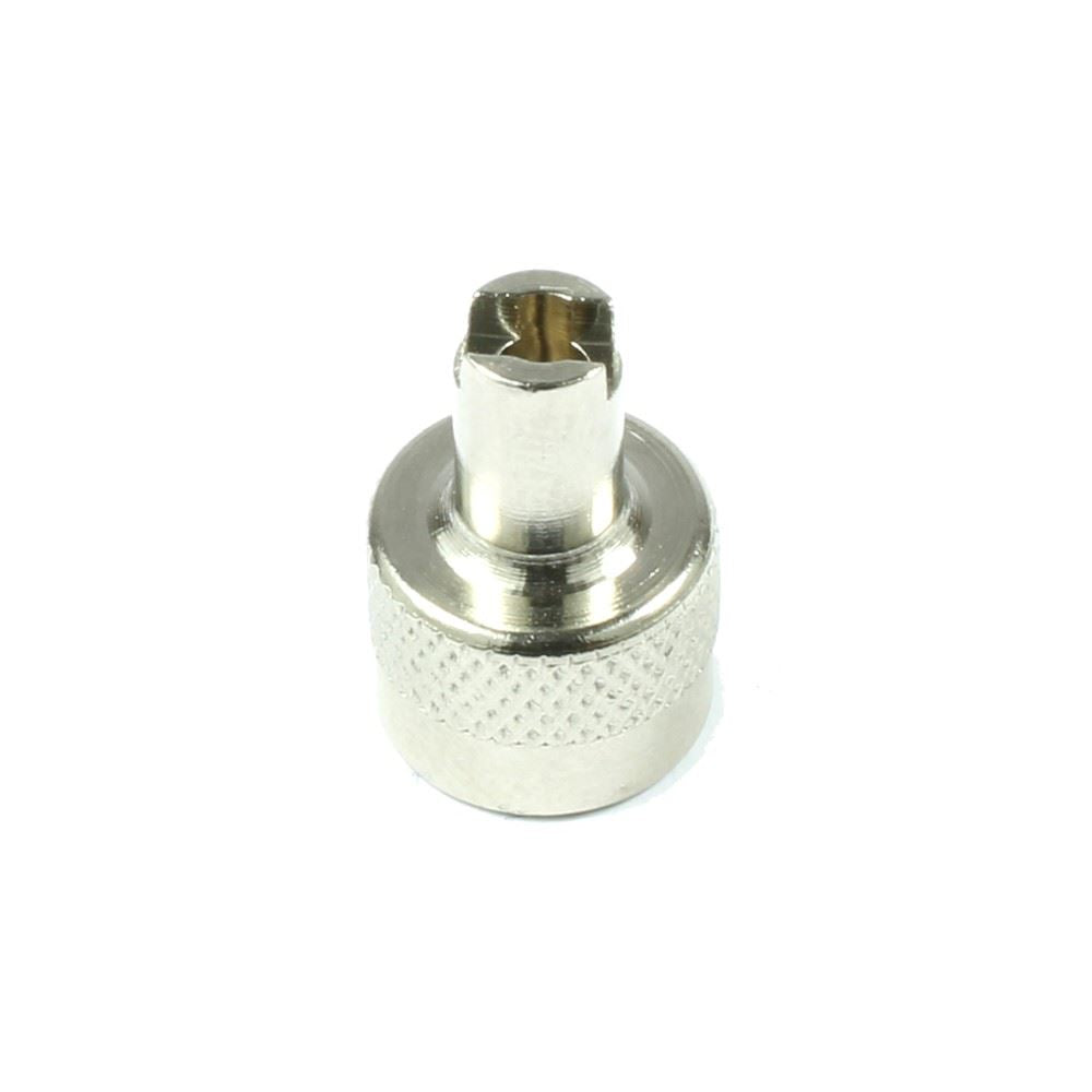 Tyre valve cap key type silver