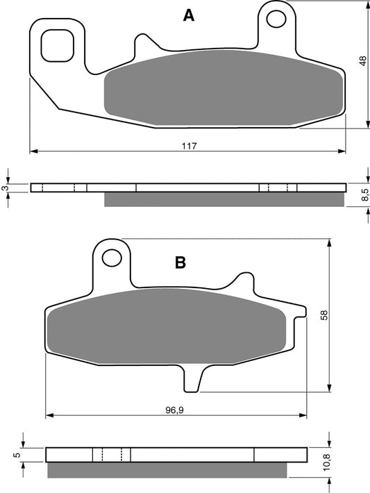 Goldfren Brake Pads AD036, VD347, FA147, FDB606, SBS626