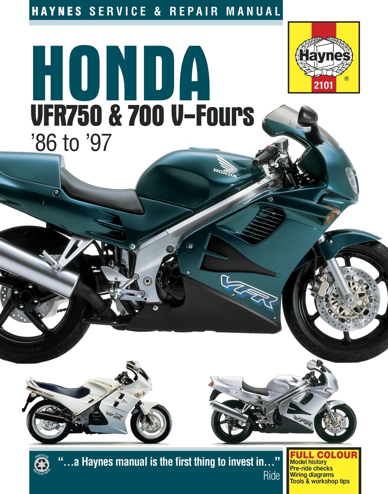 Haynes Manual Honda VFR750F 86-97