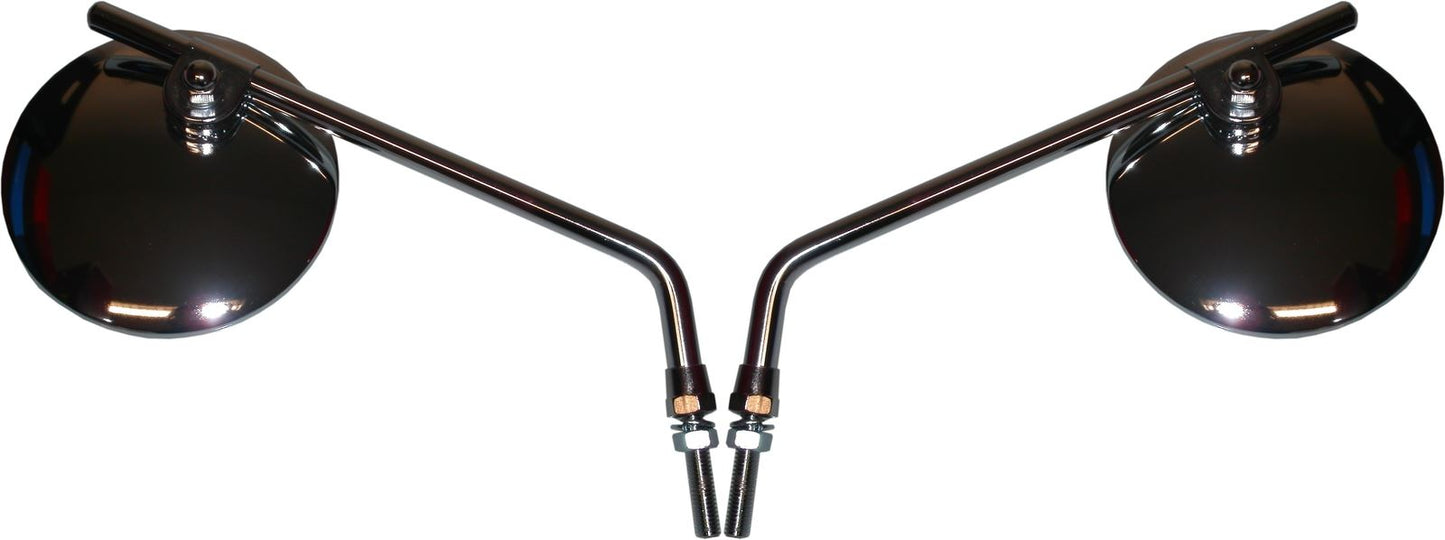 Mirrors 10mm Chrome Round Left or Right Clamp-on