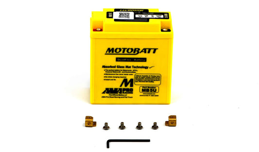 Motobatt Battery MB5U 12v 7.4Ah (20Hr) CCA:90A YB5LB, 12N53B L:120mm x H:130mm x W:60mm