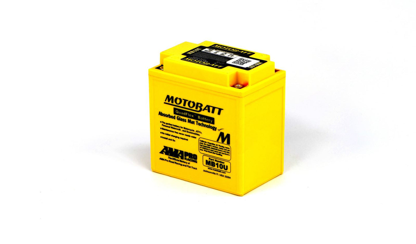 Motobatt Battery MB10U 12v 15.4Ah (20Hr) CCA:175A 12N103A & B, YB10LA2 L:135mm x H:155mm x W:90mm