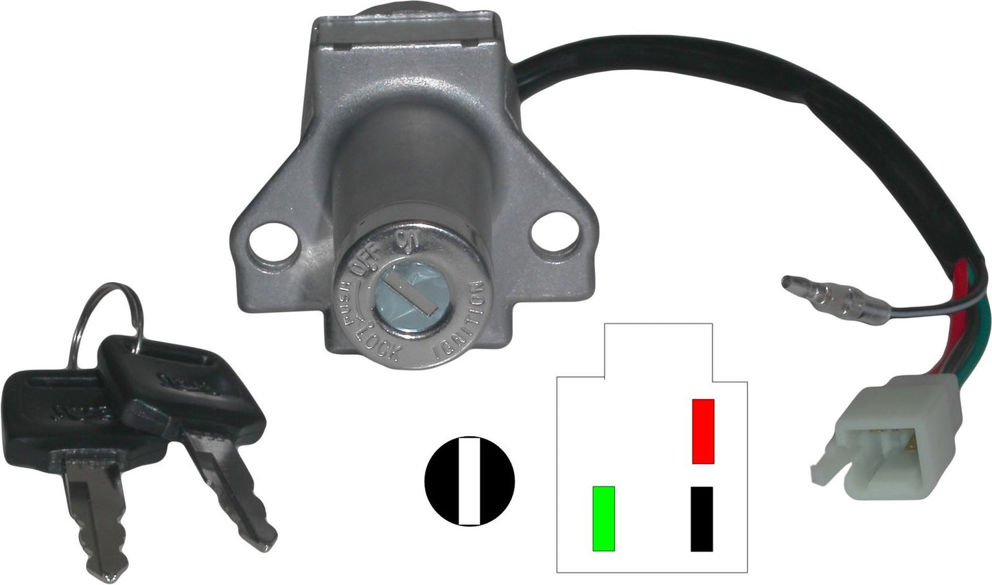 Ignition Switch Honda XL125R, MBX50, MBX80, MBX125, XR125 83-06 (4 Wires)