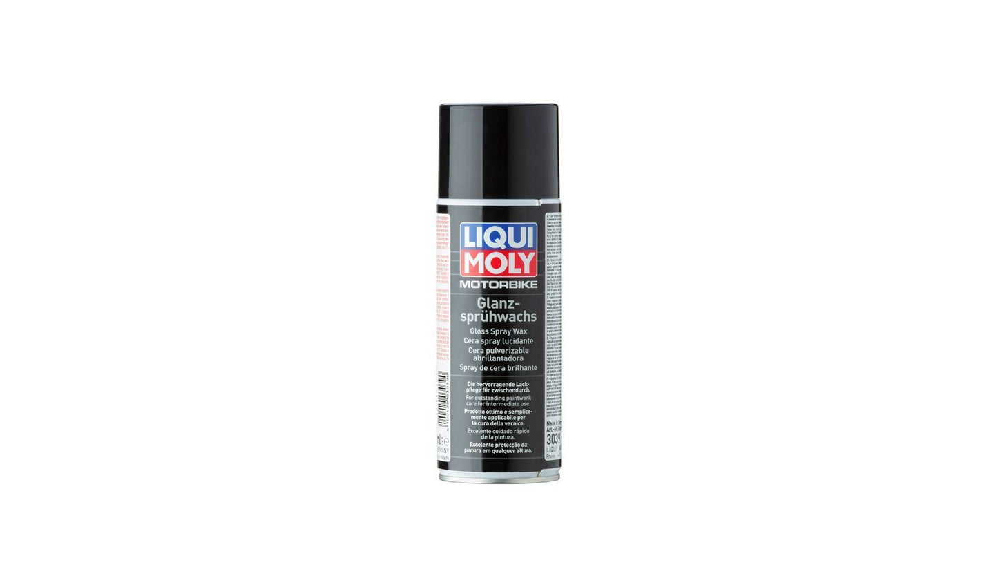 Liqui Moly Motorbike Gloss Spray Wax Removes Slight Road Dirt & Greasy 400ml