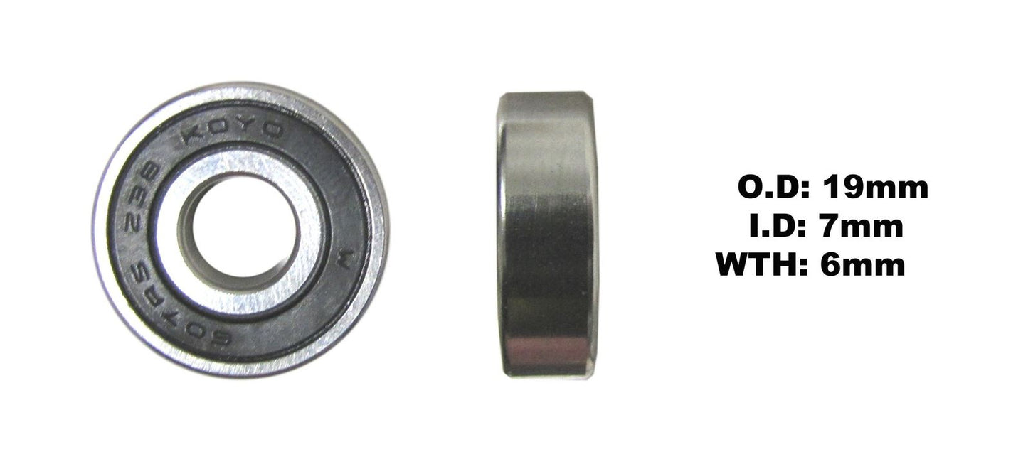 Bearing Koyo 607DDU(I.D 7mm x O.D 19mm x W 6mm)