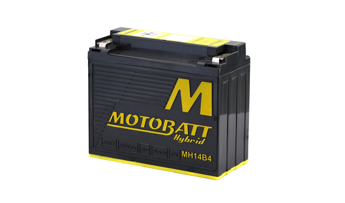 Motobatt Hybrid Battery MH14B4 Lithium, Lead Acid Hybrid 12v CA:330A L:150 x H:130 x W:70 (When Out S/S To 501126MH)