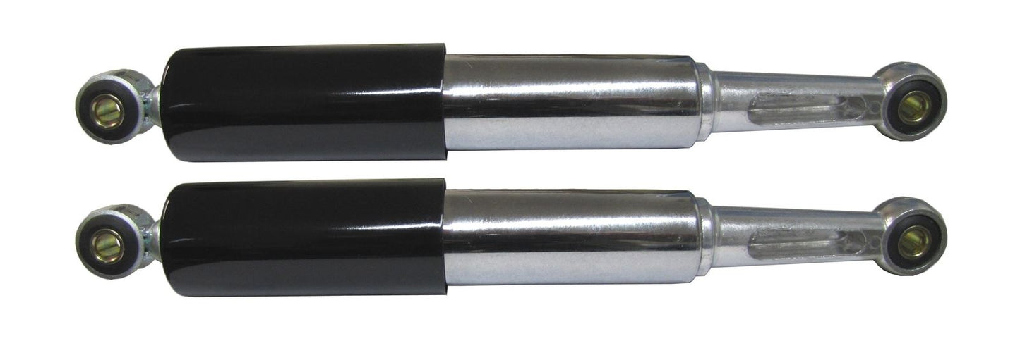 Shocks 335mm Pin+Pin Covered Black Fits Honda C50,70,90 Cub (Pair)