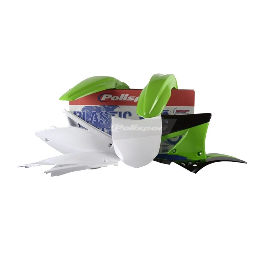 POLISPORT PLASTIC KIT + FORK GUARDS KAWASAKI KX450F 2009-2011, OEM STYLE