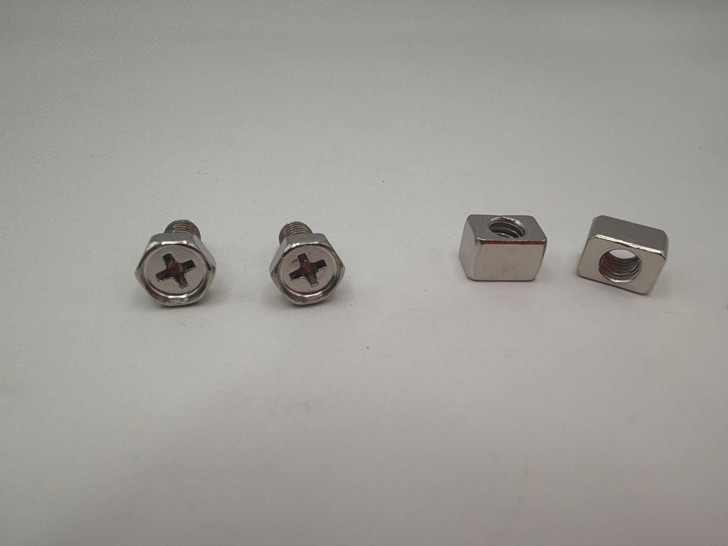 Motobatt Battery Nut & Bolt Kit for New Style Terminals on MBT9B4, MBTX9U, MBTZ10S, MBTX12U, MBT12B4, MBT14B4, MBTZ14S, MBYZ16H, MB16AU, MBTX20U (MPS4 + MPN2) (Bolt - M6 x 11mm, Nut - M6 x 8.5mm x 12mm x 8mm Thick)