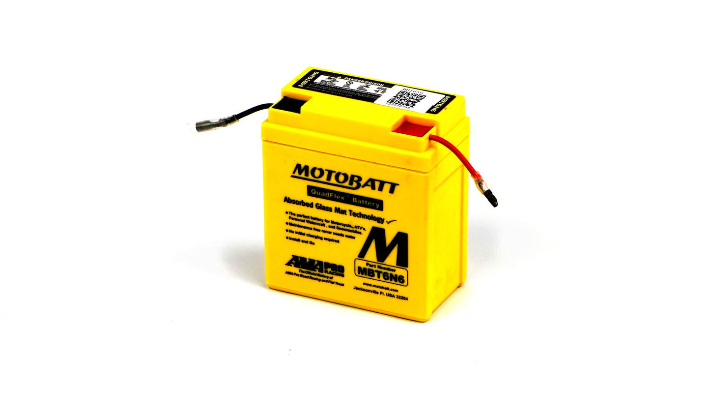 Motobatt Battery MBT6N6 6v 6AH 6N6 Models L:97mm x H:111mm x W:56mm